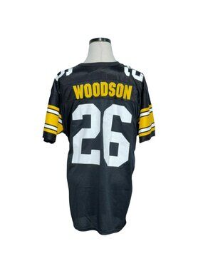 Wilson Vintage 80s Rod Woodson #26 Football Jersey Mens Large Black/Yellow USA L